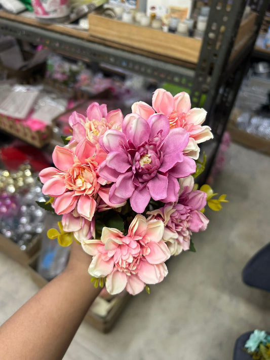 Rustic Pink Peach Flower Bunch