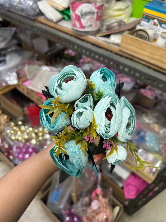 Blue Peony Flower Bunch