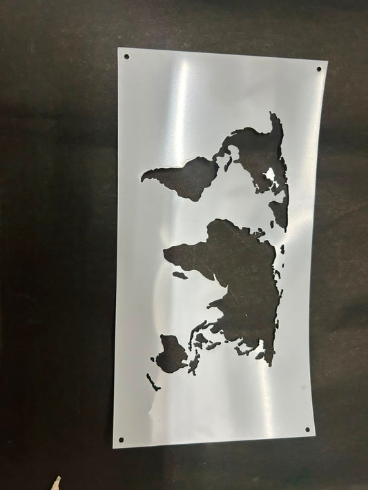 World Map Stencil
