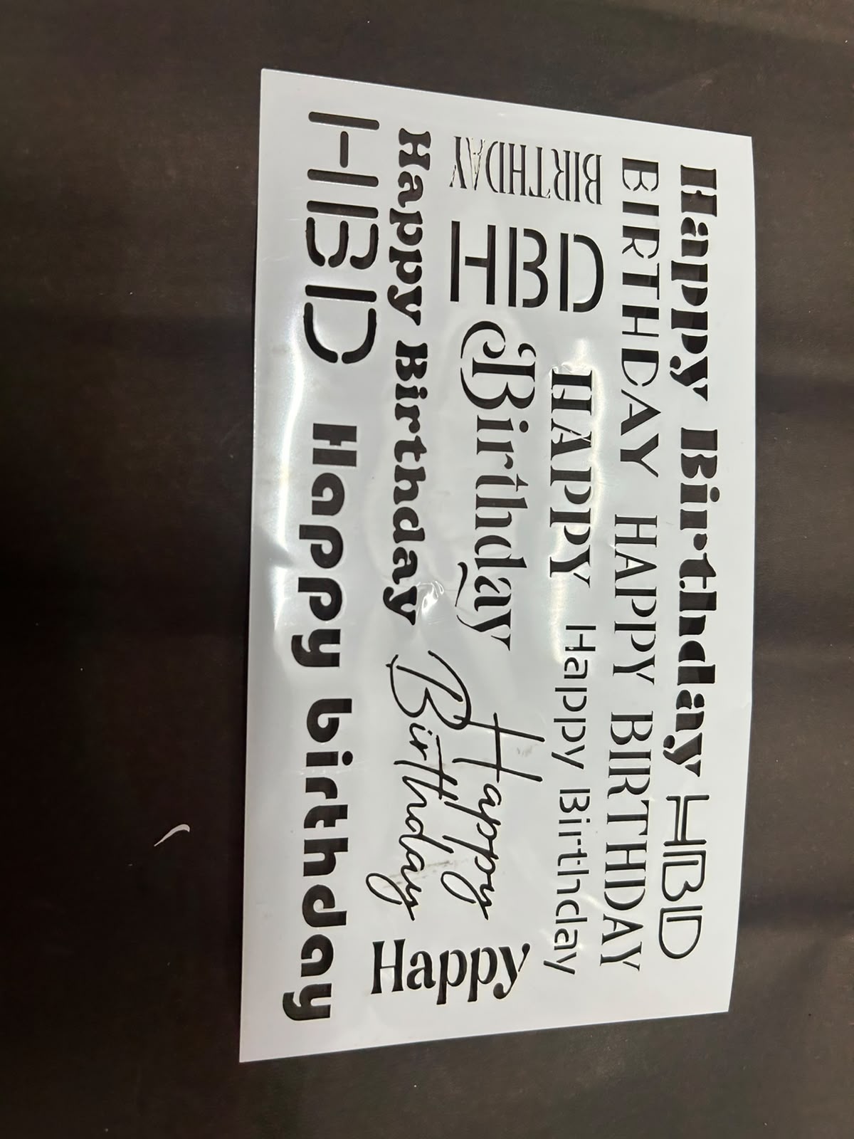 Happy Birthday Stencil 2