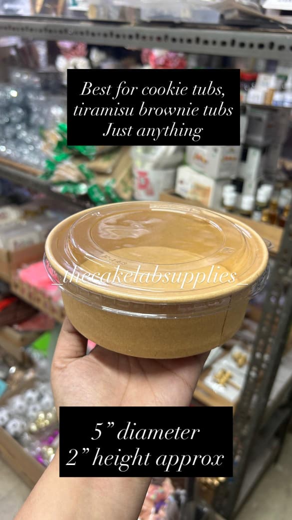 Big Kraft Paper Tubs (Pack of 10pcs)