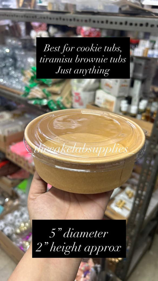 Big Kraft Paper Tubs (Pack of 10pcs)