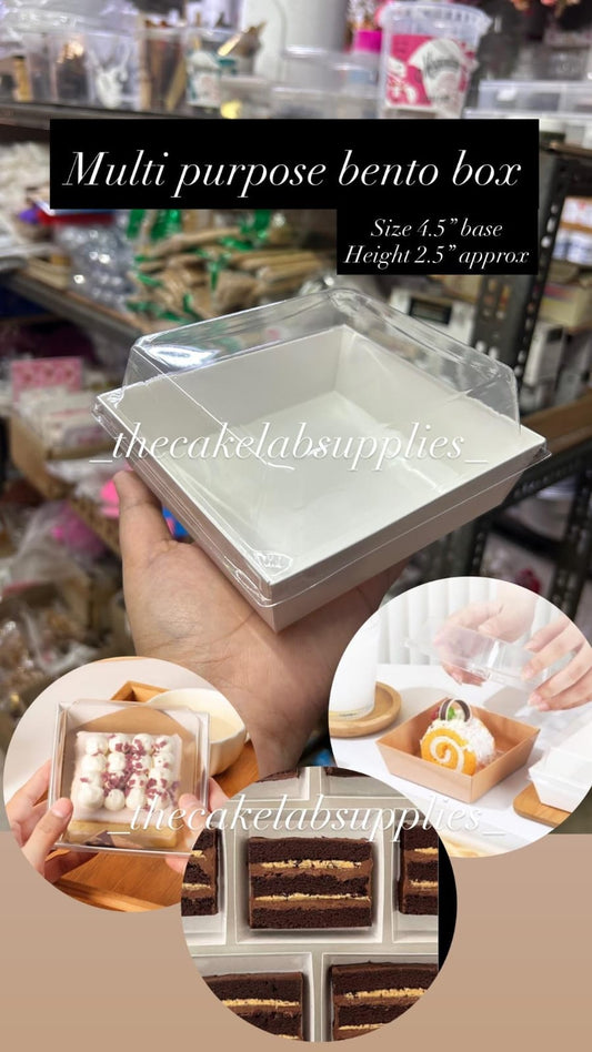 White Multipurpose Bento Box (Pack of 10pcs)