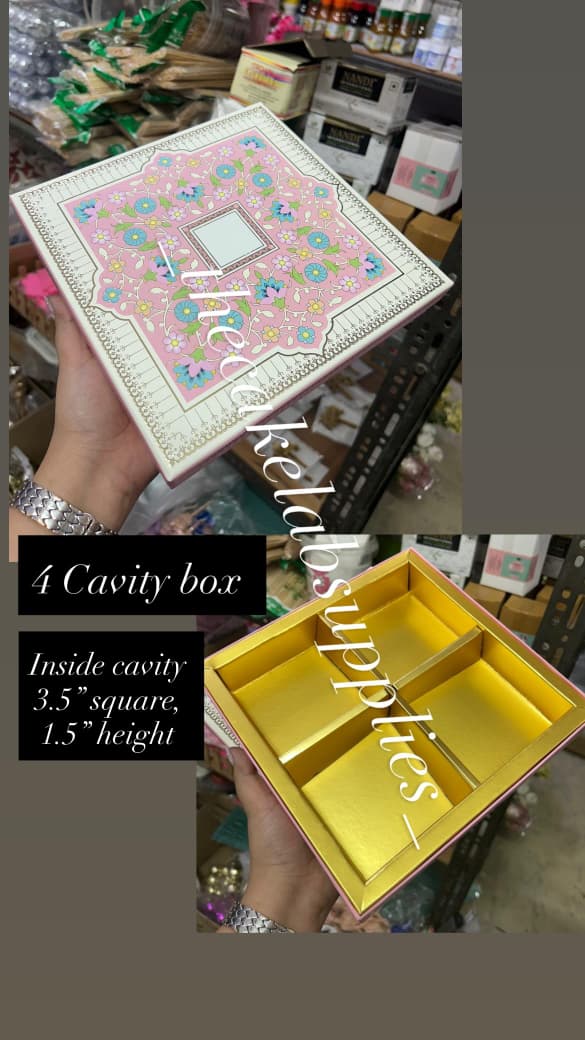 4 Cavity Brownie Hamper Box( Pack Of 5pc )