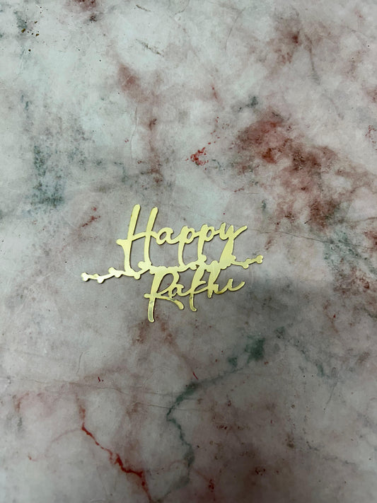 Happy Rakhi Cutout 2 Topper  (Pack of 10pcs)