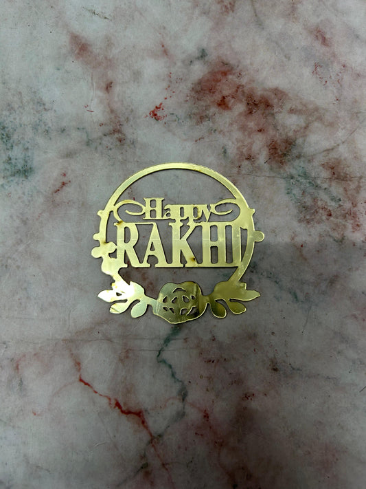 Happy Rakhi Cutout 5 Topper  (Pack of 10pcs)