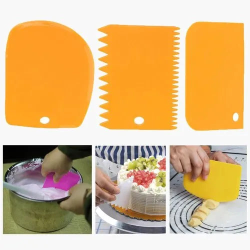 3pcs Plastic Set Comb Scraper