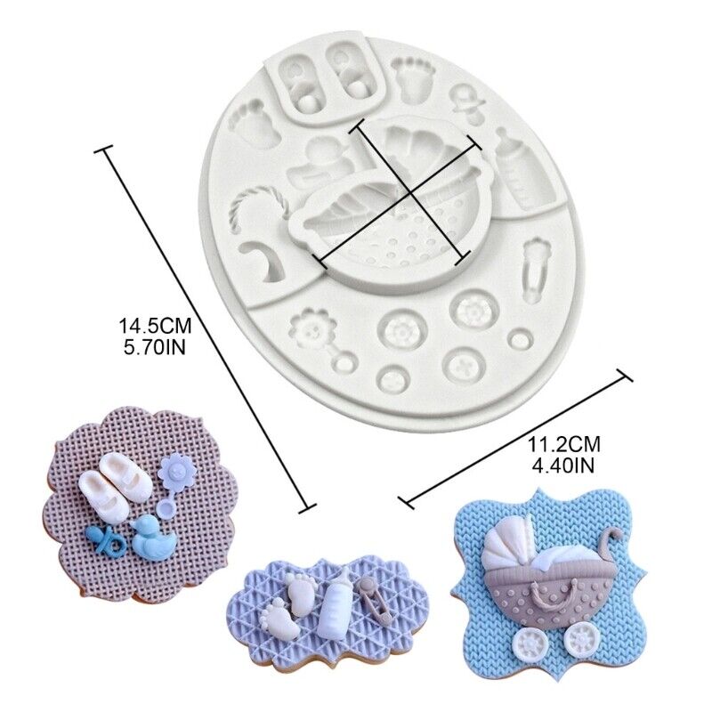 Pram Baby Theme Fondant Mould