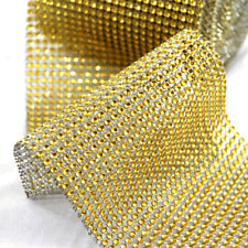 Gold Rhinestone Lace for Cake Decoration (1 yard)