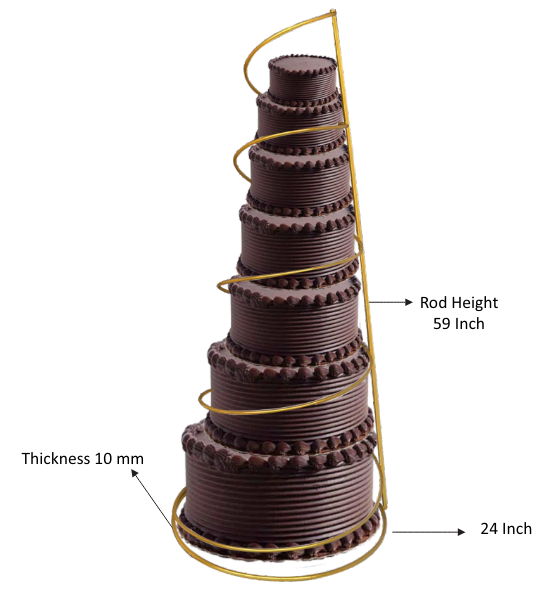 59 inch Swirl Cake Stand