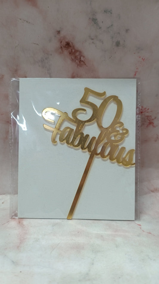 50 and fabulous topper